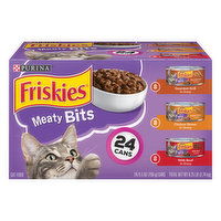 Friskies Cat Food, Gourmet Grill/Chicken/Beef, Meaty Bits, 24 Ounce