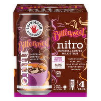Left Hand Brewing Nitro Beer, Imperial Coffee Milk Stout, Bittersweet, 4 Pack, 4 Each