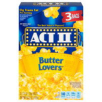 Act II Popcorn, Butter Lovers, 3 Each