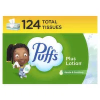 Puffs Plus Plus Lotion Facial Tissue, 124 Each