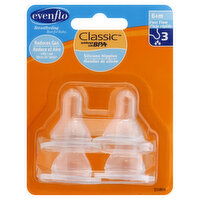 Evenflo Classic Nipples, Silicone, Fast Flow 3, 6+ M, 4 Each