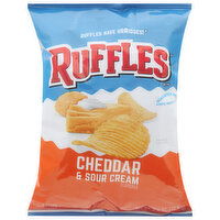 Ruffles Potato Chips, Cheddar & Sour Cream Flavored, 2.5 Ounce