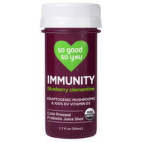 So Good So You Immunity Cold-Pressed Probiotic Blueberry Clementine Juice Shot, 1.7 Fluid ounce