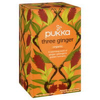 Pukka Herbal Tea, Organic, Three Ginger, Sachets, 20 Each