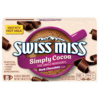 Swiss Miss Simply Cocoa Hot Cocoa Mix, Dark Chocolate Flavor, 8 Each