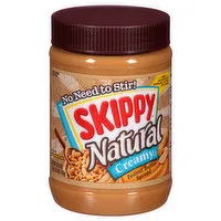 Skippy Peanut Butter Spread, Natural, Creamy, 26.5 Ounce