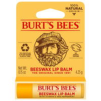 Burt's Bees Lip Balm, Beeswax, 0.15 Ounce