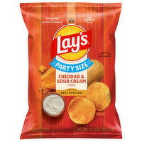 Lay's Cheddar & Sour Cream Flavored Potato Chips Party Size, 12.5 Ounce