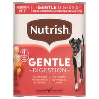 Nutrish Gentle Digestion Adult Premium Pate Real Chicken, Pumpkin & Salmon Recipe Food for Dogs, 13 Ounce