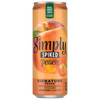 Simply Spiked Beer, Signature Peach, 24 Fluid ounce