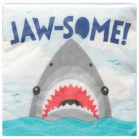 Party Creations Napkins, Shark Party, 2 Ply, 16 Each