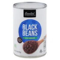 Essential Everyday Black Beans, Low Sodium, 15 Ounce