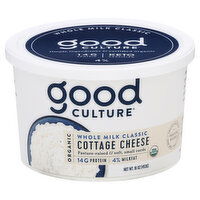 Good Culture Cottage Cheese, Small Curd, 4% Milkfat, Organic, Whole Milk Classic, 16 Ounce