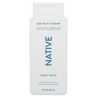 Native Body Wash, Sea Salt & Cedar, 18 Fluid ounce