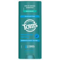 Tom's of Maine Deodorant, Mountain Spring Scent, Aluminum Free, 3.25 Ounce