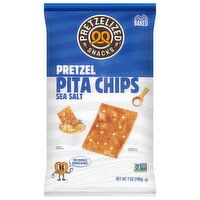 Pretzelized Snacks Pita Chips, Sea Salt, Pretzel, 7 Ounce