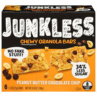 Junkless Chewy Peanut Butter Chocolate Chip Granola Bars, 6 Each