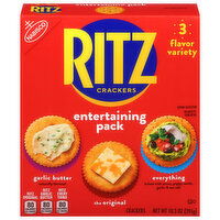 RITZ Crackers Entertaining Variety Pack with Original, Everything, and Garlic Butter Crackers, Snacks for Kids and Adults, Party Snacks, 10.3 Ounce