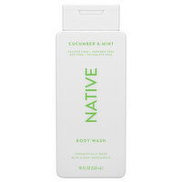 Native Body Wash, Cucumber & Mint, 18 Fluid ounce