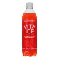 Vita Ice Sparkling Water, Strawberry Lemonade, 17 Ounce