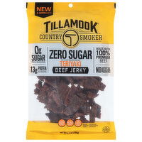 Tillamook Country Smoker Beef Jerky, Zero Sugar, Teriyaki, 6.5 Ounce