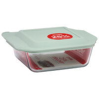 Pyrex Baking Dish, Deep Glass, 2.6 qt, with Lid, 1 Each