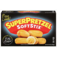 SuperPretzel SoftStix Soft Pretzel Bites, Filled, Cheddar Cheese, 9 Ounce