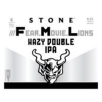 Stone Beer, Hazy Double IPA, Fear.Movie.Lions, 6 Each