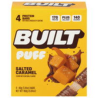 Built Puff Salted Caramel Protein Bars, 4 Each