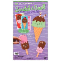 Mello Smello Cards, Scratch & Smell, Valentines, Ice Cream Treat, Ages 3+, 16 Each