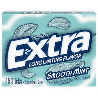 Extra Gum, Sugarfree, Smooth Mint, 15 Each