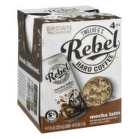 Rebel Hard Coffee Malt Beverage, Mocha Latte, 4 Pack, 4 Each