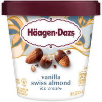 Haagen Dazs Vanilla Swiss Almond Ice Cream, 14 Fluid ounce