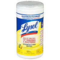 Lysol Disinfecting Wipes, Lemon & Lime Blossom Scent, 80 Each