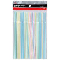 Chef Craft Straws, Flexible, 100 Each