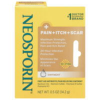 Neosporin Pain + Itch + Scar Ointment, Maximum Strength, No Sting, 0.5 Ounce