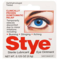 Stye Eye Ointment, Sterile Lubricant, 0.125 Ounce