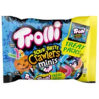 Trolli Gummi Candy, Sour Brite Crawlers, Assortment, Minis, Treat Packs, 7.2 Ounce