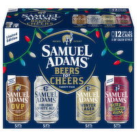 Samuel Adams Beer, Beers for Cheers, Variety Pack, 12 Each