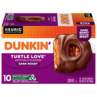 Dunkin' Coffee, Dark Roast, Turtle Love, K-Cup Pods, 10 Each