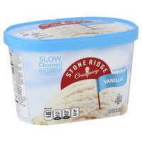 Stoneridge Creamery Slow Churned Ice Cream, Light, Vanilla, 1.5 Quart