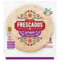 Frescados Wraps, Garlic Herb, 8 Each