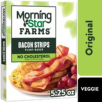 MorningStar Farms Plant Based Bacon Strips, Original, 5.25 Ounce