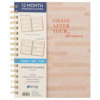 Top Flight Undated Planner, 12 Month, 1 Each
