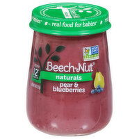 Beech-Nut Naturals Pear & Blueberries, Stage 2 (6 Months+), 4 Ounce