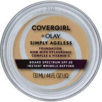 CoverGirl + Olay Simply Ageless Foundation + Titanium Dioxide Sunscreen, Classic Tan 260, 0.4 Ounce