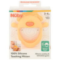 Nuby Teething Mitten, 100% Silicone, 3-6m, 1 Each