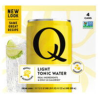 Q Mixers Tonic Water, Light, 4 Each