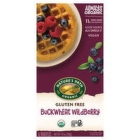 Nature's Path Organic Waffles, Gluten Free, Buckwheat Wildberry, 6 Each