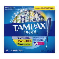 Tampax Pearl Tampax Pearl Tampons Trio Multipack, L/R/S 34 Ct, 34 Each